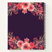 Carnet Baby shower d'aquarelle violet à bijou (Dos)