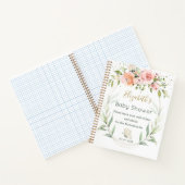 Carnet Baby shower de feuillage vert rose (Intérieur)