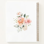 Carnet Baby shower de feuillage vert rose (Dos)