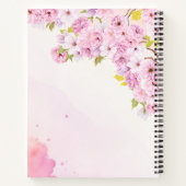 Carnet Baby shower de fleurs de cerisier d'aquarelle (Dos)