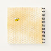 Carnet Baby shower de fleurs roses de nid d'abeille (Dos)