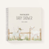 Carnet Baby shower des animaux de ferme Meadow Friends (Devant)