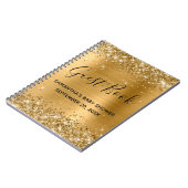 Carnet Baby shower d'huile d'or Glittery (Côté gauche)