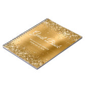 Carnet Baby shower d'huile d'or Glittery (Côté gauche)