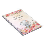 Carnet Baby shower Elephant Boho Chic Floral Aquarelle (Côté Droit)