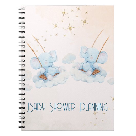 Carnet Baby shower Eléphant Twin (Devant)