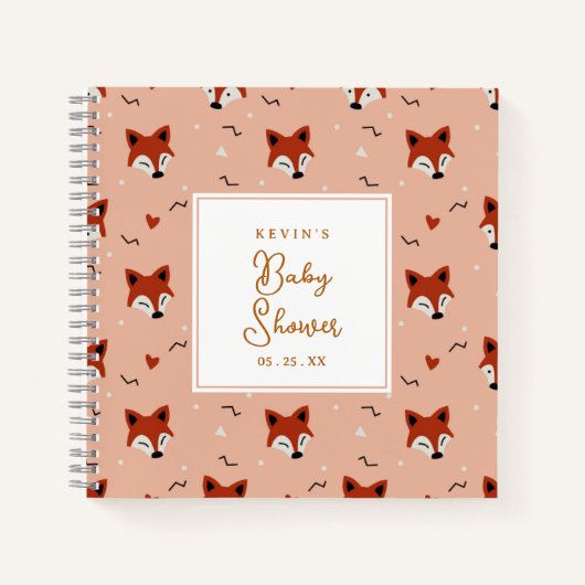Carnet Baby shower Fox mou (Devant)