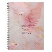 Carnet Baby shower Gold Blush Pink Birds (Devant)