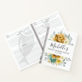 Carnet Baby Shower Jaune Moutarde Floral Sage Verdure (Intérieur)