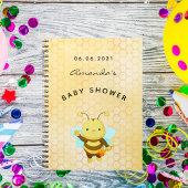 Carnet Baby shower mignon bosse abeille nid d'abeille liv