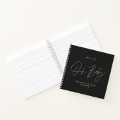 Carnet Baby shower script moderne noir et blanc invité (Intérieur)
