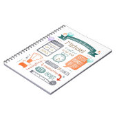 Carnet Baby Stats Faire-part de naissance Bleu Turquoise, (Côté gauche)