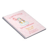 Carnet Babysitter Cute Penguin Notes et enregistrement (Côté Droit)