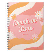 Carnet Bachelorette Fête Favoriser Rétro Rose (Devant)