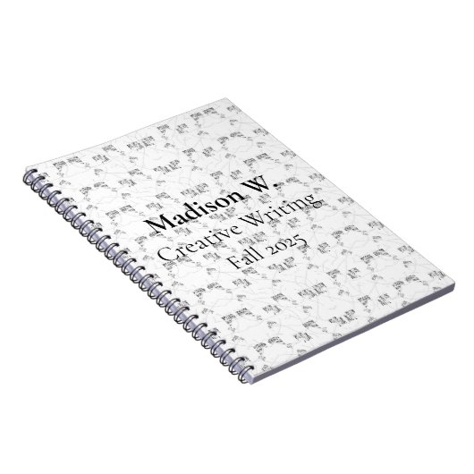 Carnet Back-to-School Minimal Line Pattern | Summer (Côté Droit)