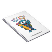 Carnet Back to School Monster | Cute Blue Creature  (Côté Droit)