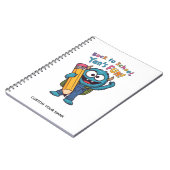 Carnet Back to School Monster | Cute Blue Creature  (Côté gauche)