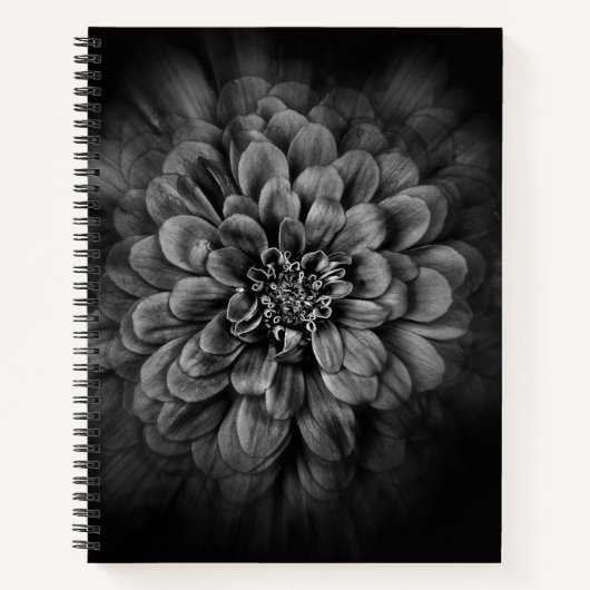 Carnet Backyard Flowers In Black And White No 54 Flow (Devant)