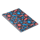 Carnet Bactérie lumineuse Microorganisme rose bleu (Côté Droit)