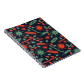 Carnet Bactérie lumineuse Microorganisme vert rouge (Côté Droit)