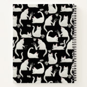 Carnet Bad Cats Knocking Stuff Over, White Cats on Black (Dos)