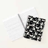 Carnet Bad Cats Knocking Stuff Over, White Cats on Black (Intérieur)