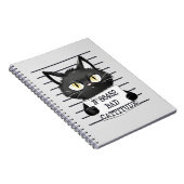 Carnet Bad Cattitude - Mugshot de chat noir (Côté Droit)