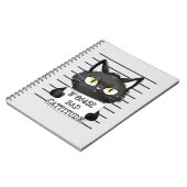 Carnet Bad Cattitude - Mugshot de chat noir (Côté gauche)
