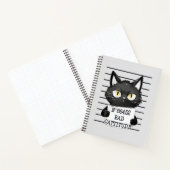 Carnet Bad Cattitude - Mugshot de chat noir (Intérieur)