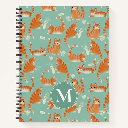 Carnet Bad Orange Tabby Chats Qui Frappe Des Choses (Devant)