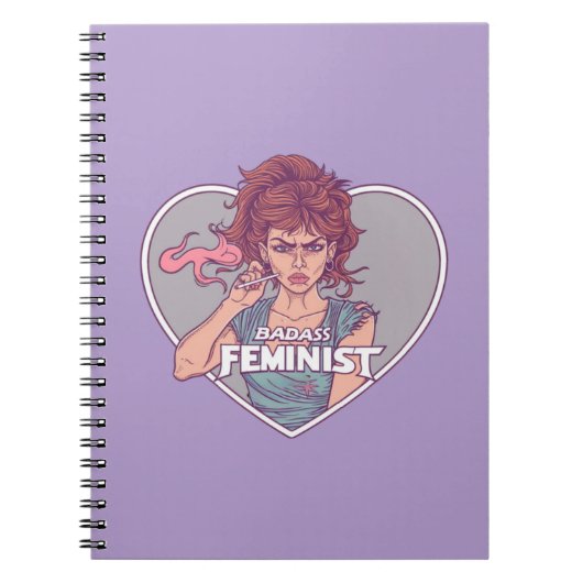 Carnet BADASS FÉMINISTE, dessin animé (Devant)