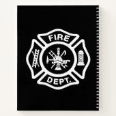 Carnet Badge blanc de pompier (Dos)