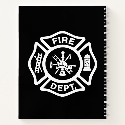 Carnet Badge blanc de pompier (Dos)