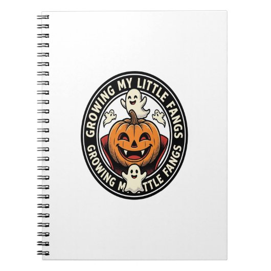 Carnet Badge de citrouille de vampire faisant pousser mes (Devant)