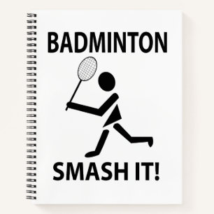 Carnet Badminton Smash It Sports Joueur Entraîneur Badmin