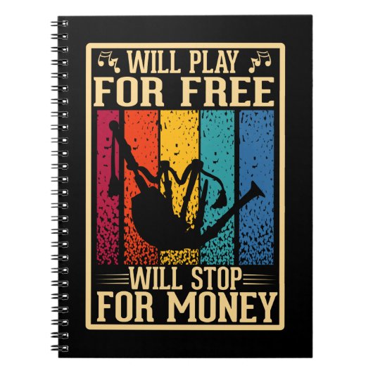 Carnet Bagpier musicien de canalisations fortes (Devant)