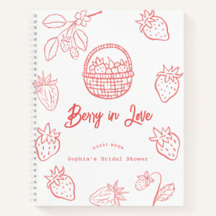 Carnet Baie Amoureuse Fête de Mariage à la Fraise Dessiné