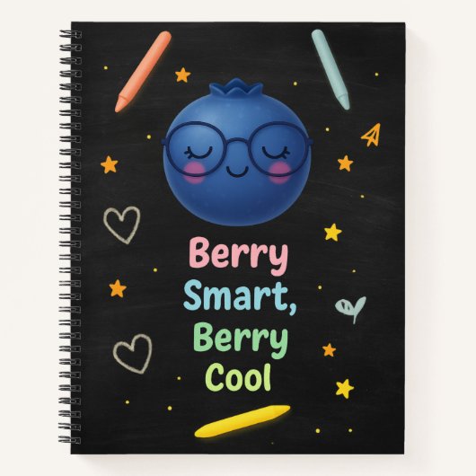 Carnet Baie Smart Baie Cool – Tableau bleu myrtille (Devant)