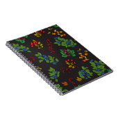 Carnet Baies d'automne sur chocolat brun (Côté Droit)