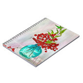 Carnet Baies de Noël rouges aquarelle beaux-arts (Côté gauche)