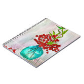 Carnet Baies de Noël rouges aquarelle beaux-arts (Côté gauche)