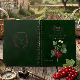 Carnet Baies d'été vintage rouge vert Field Notes