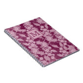 Carnet Baies et fleurs de violet monogramme floral (Côté Droit)