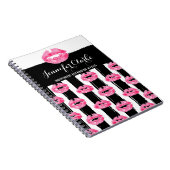 Carnet Baiser de lèvres de rose de distributeur de rouge (Côté Droit)