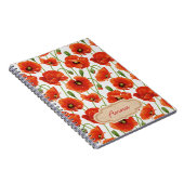 Carnet baisses de l'eau sur les pavots mignons (Côté Droit)