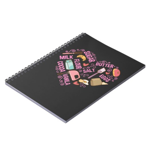 Carnet Baking Love Baker Tools Pastry Chef Butter Eggs (Côté gauche)