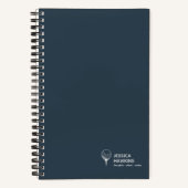 Carnet Bal de golf bleu marine sur le personnel (Recto)