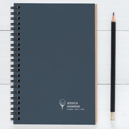 Carnet Bal de golf bleu marine sur le personnel