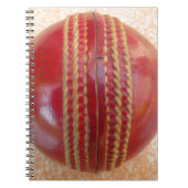 Carnet Bal en cuir rouge de cricket international (Devant)