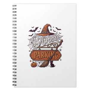 Carnet Balai Parking Halloween Sorcière Chapeau Manche No
